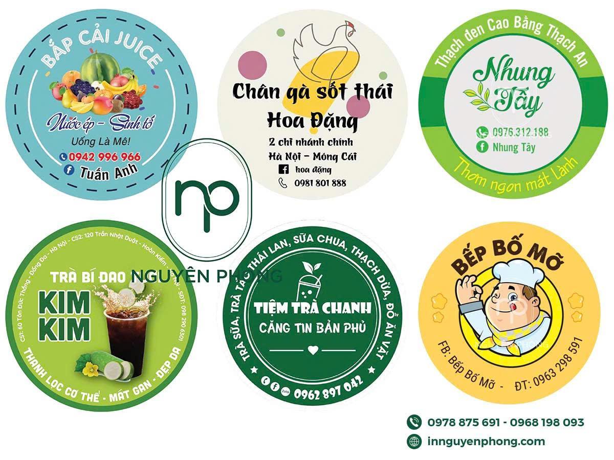 In sticker đồ ăn theo yêu cầu